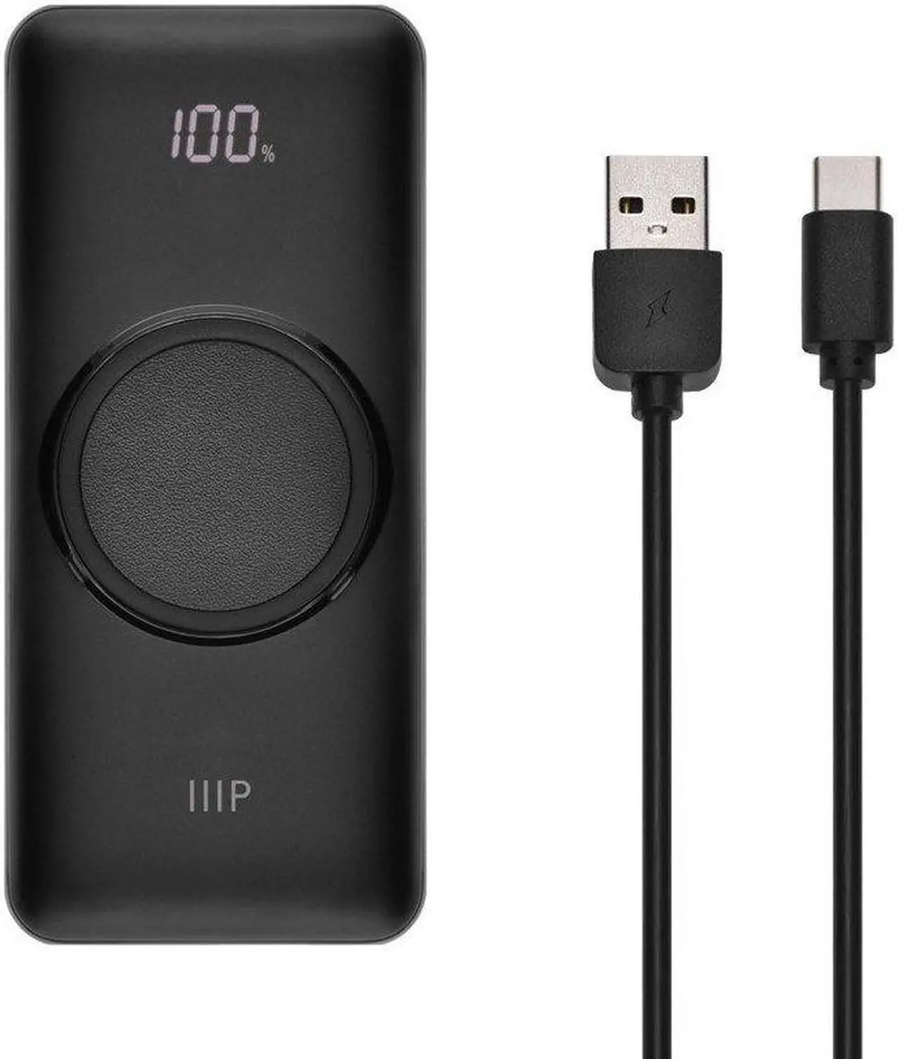 Alt view image 6 of 6 - Monoprice 20,000 mAh Power Bank with Wireless Charging, PD 20W and QC 3.0 Fast Charging, Built-In Digital LCD Display, Charge Up to 5 Devices Simultaneously, For iPhone and Android Devices