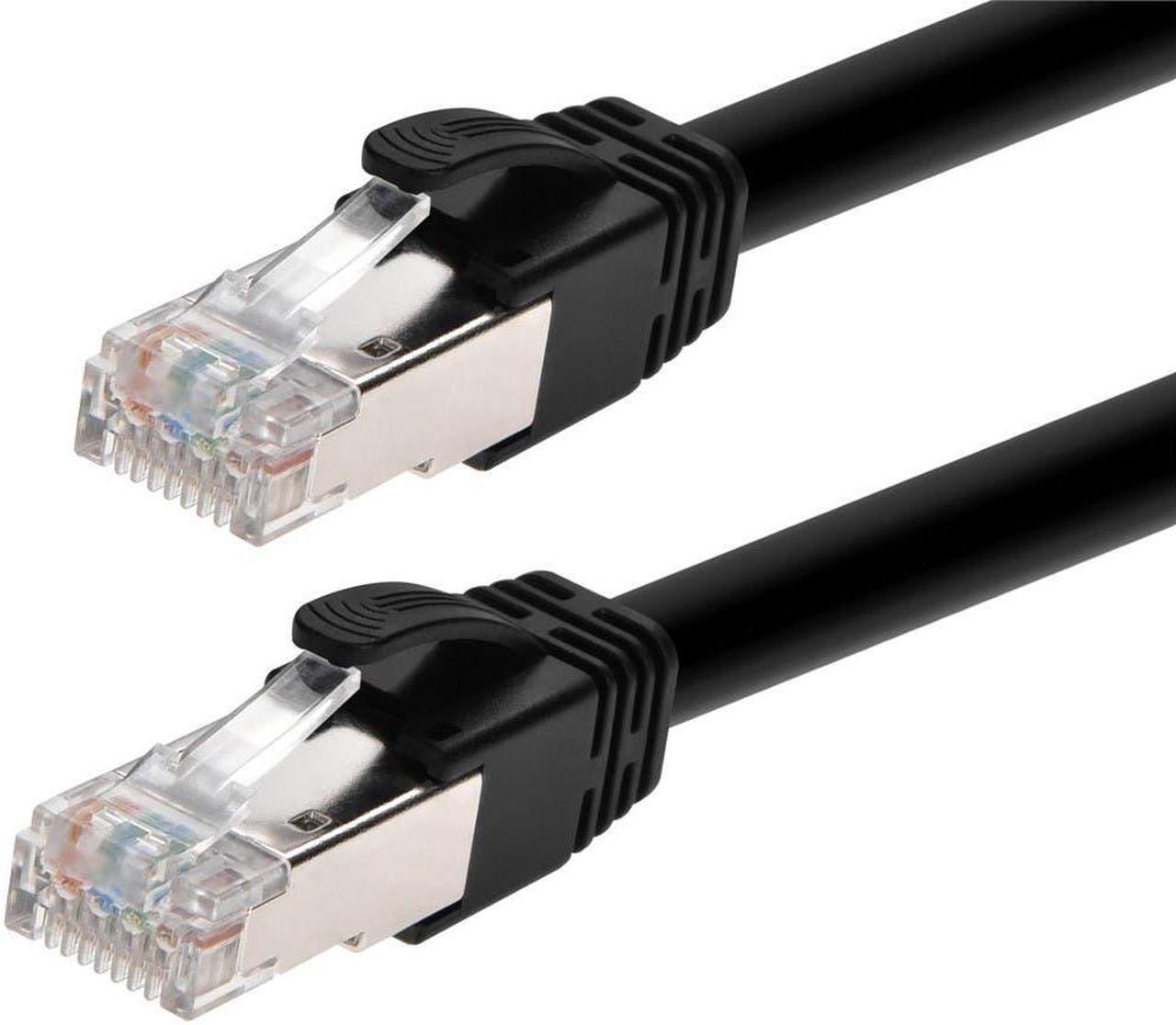 Monoprice Cat6A PoE Patch Cable - 50 Feet - Black | 100W, PoE ++ (IEEE 802.3af/at/bt), UTP, 22AWG, 500MHz, Pure Bare Copper, Shielded RJ45, Ethernet Cable