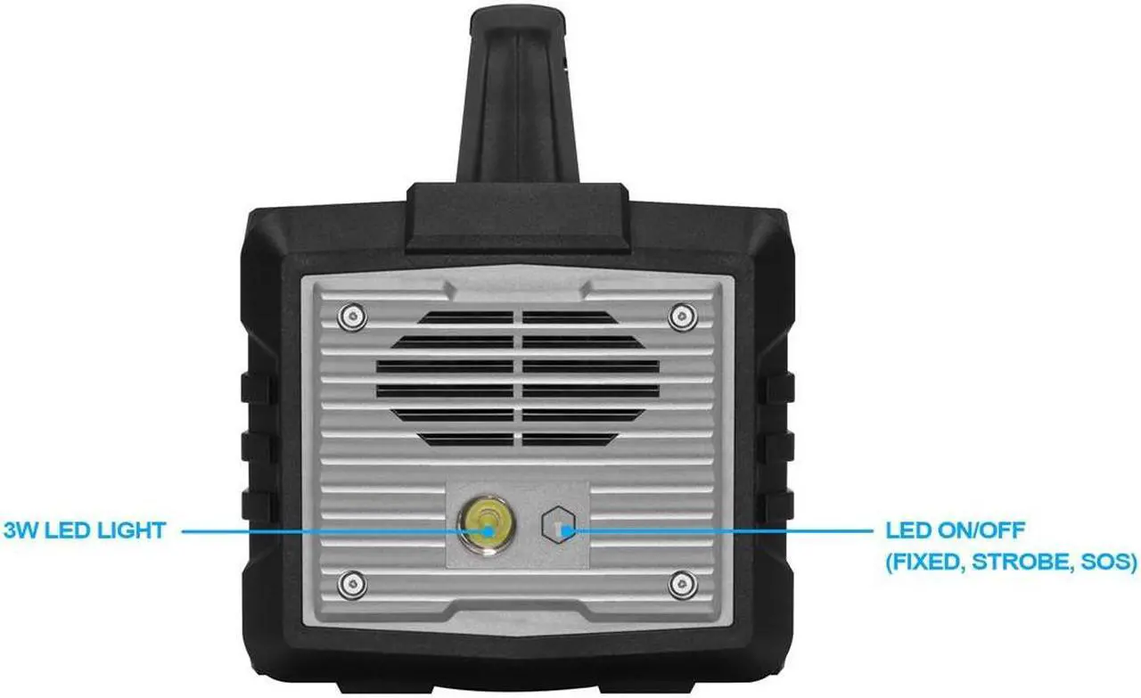 Alt view image 5 of 6 - Monoprice PowerCache 600 Lithium Portable Power Station - Black/Grey