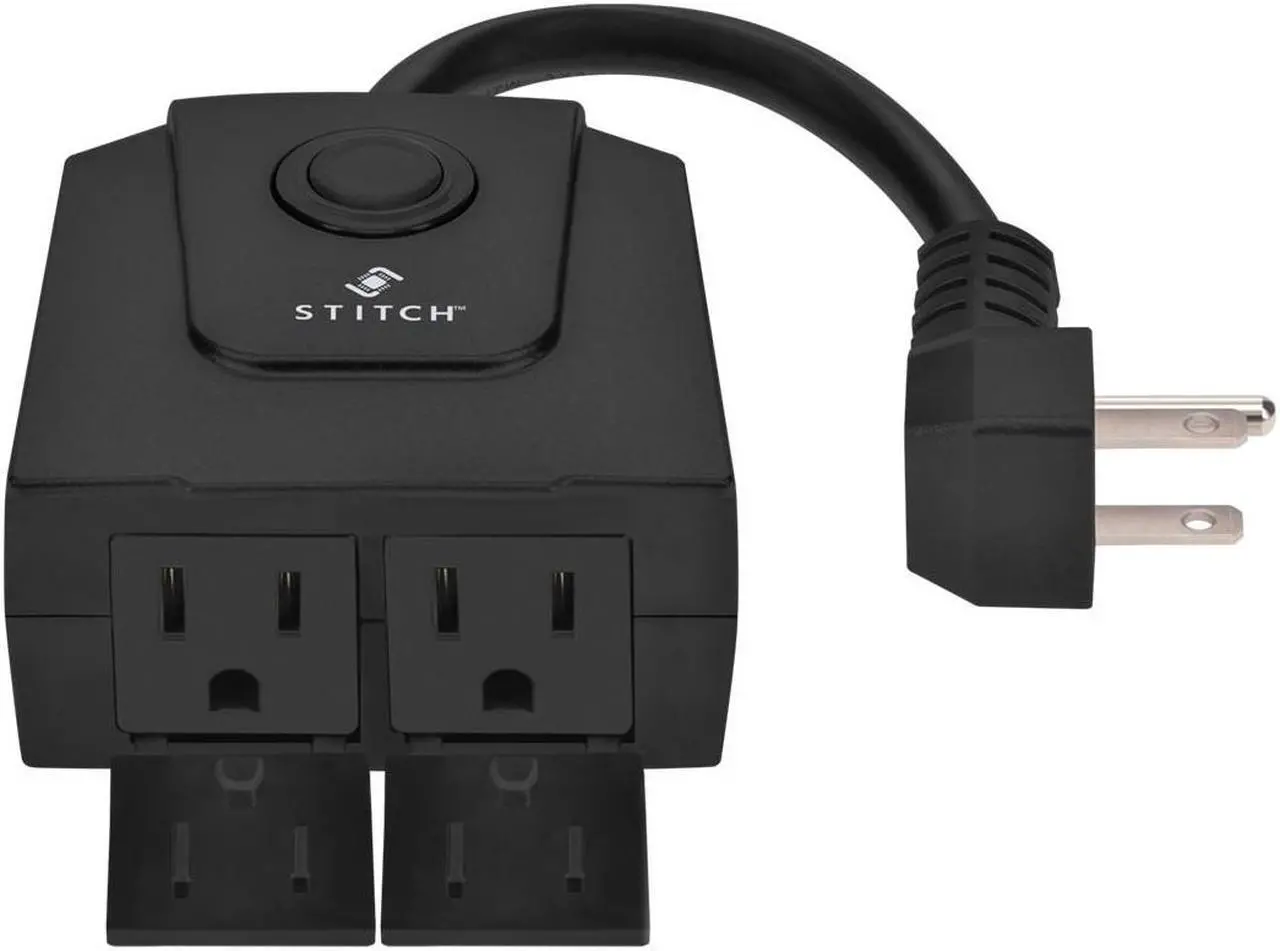Alt view image 2 of 6 - Monoprice STITCH Outdoor 2-Outlet Smart Plug