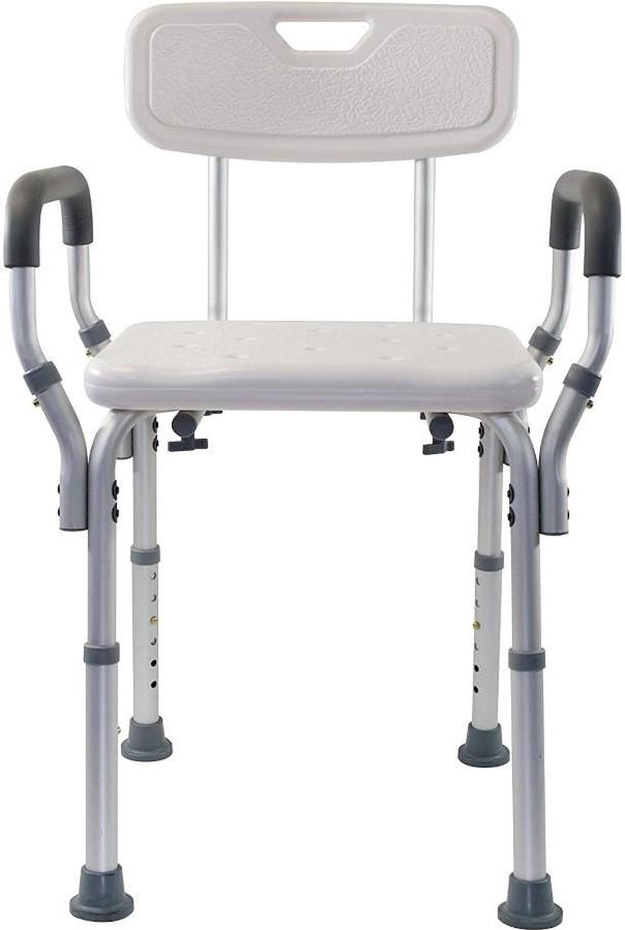 Essential Spa Bathtub Shower Lift Chair, Adjustable Bath Seat, Portable Shower Bench, Tool-Free Assembly, Bathroom Lift Chair with Arms and Back