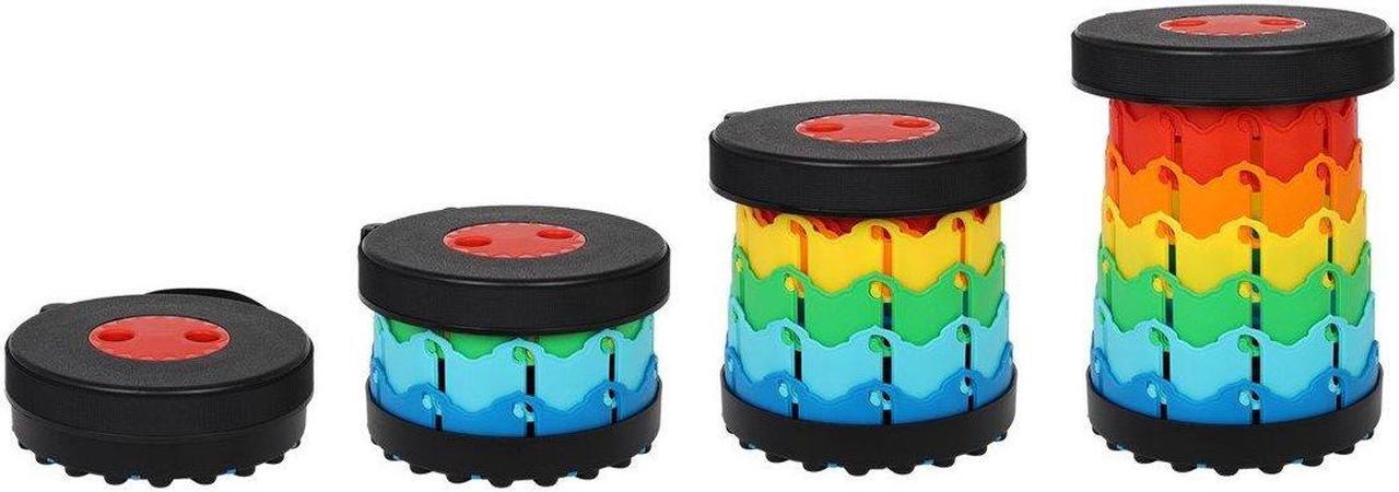 Alt view image 3 of 6 - Upgraded Collapsible Folding Stool, Portable Lightweight Retractable Telescoping Foldable Camping Stool Capacity 300lbs