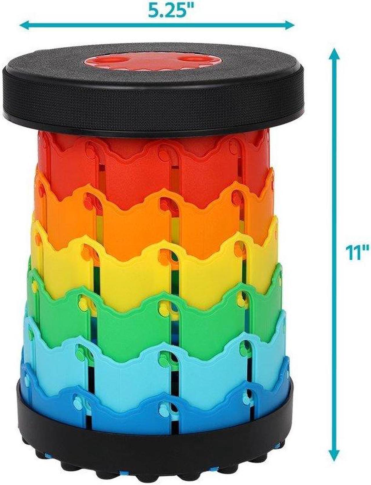 Alt view image 4 of 6 - Upgraded Collapsible Folding Stool, Portable Lightweight Retractable Telescoping Foldable Camping Stool Capacity 300lbs