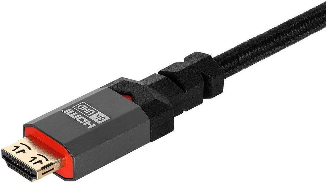 Alt view image 2 of 6 - Monoprice 8K Certified Ultra High Speed HDMI Cable - 3 Feet - Black | Braided - HDMI 2.1, 8K@60Hz, 4k@120Hz, 48Gbps, HDR, VRR, CL3 In-Wall Rated