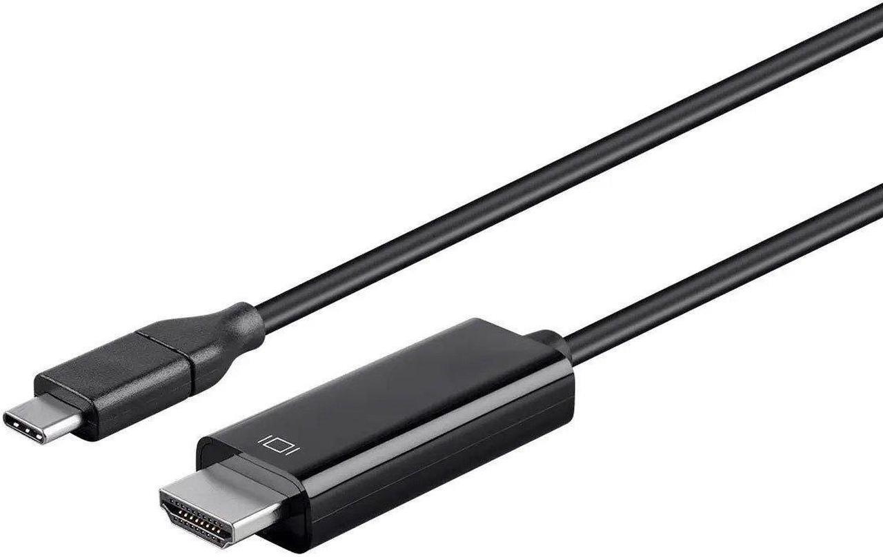 Main image of Monoprice Video Cable - 9 Feet - Black | USB Type C to HDMI 3.1 Cable - 5Gbps 4K@30Hz