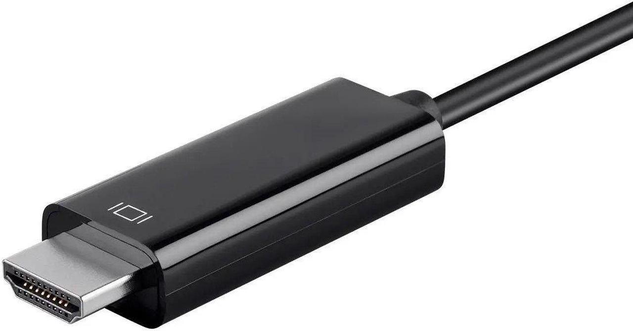Alt view image 3 of 6 - Monoprice Video Cable - 9 Feet - Black | USB Type C to HDMI 3.1 Cable - 5Gbps 4K@30Hz