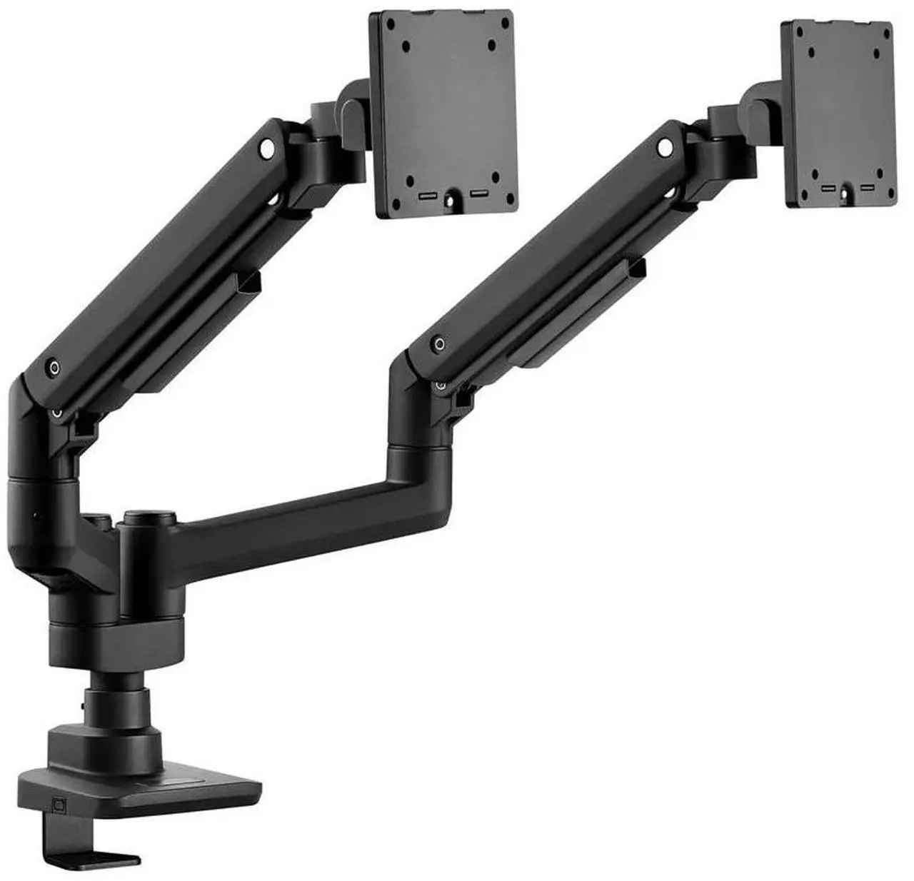 Alt view image 3 of 6 - Workstream by Monoprice Heavy Duty Dual Monitor Gas Spring Desk Mount - Up to 35in/44 lbs Ultrawide Screens, Detachable