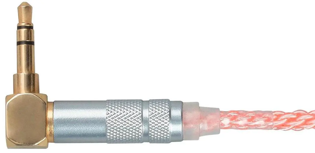 Alt view image 4 of 6 - monolith dual 2.5mm to 3.5mm headphone cable  5 feet  pink with oxygen free copper braided auxiliary audio cord