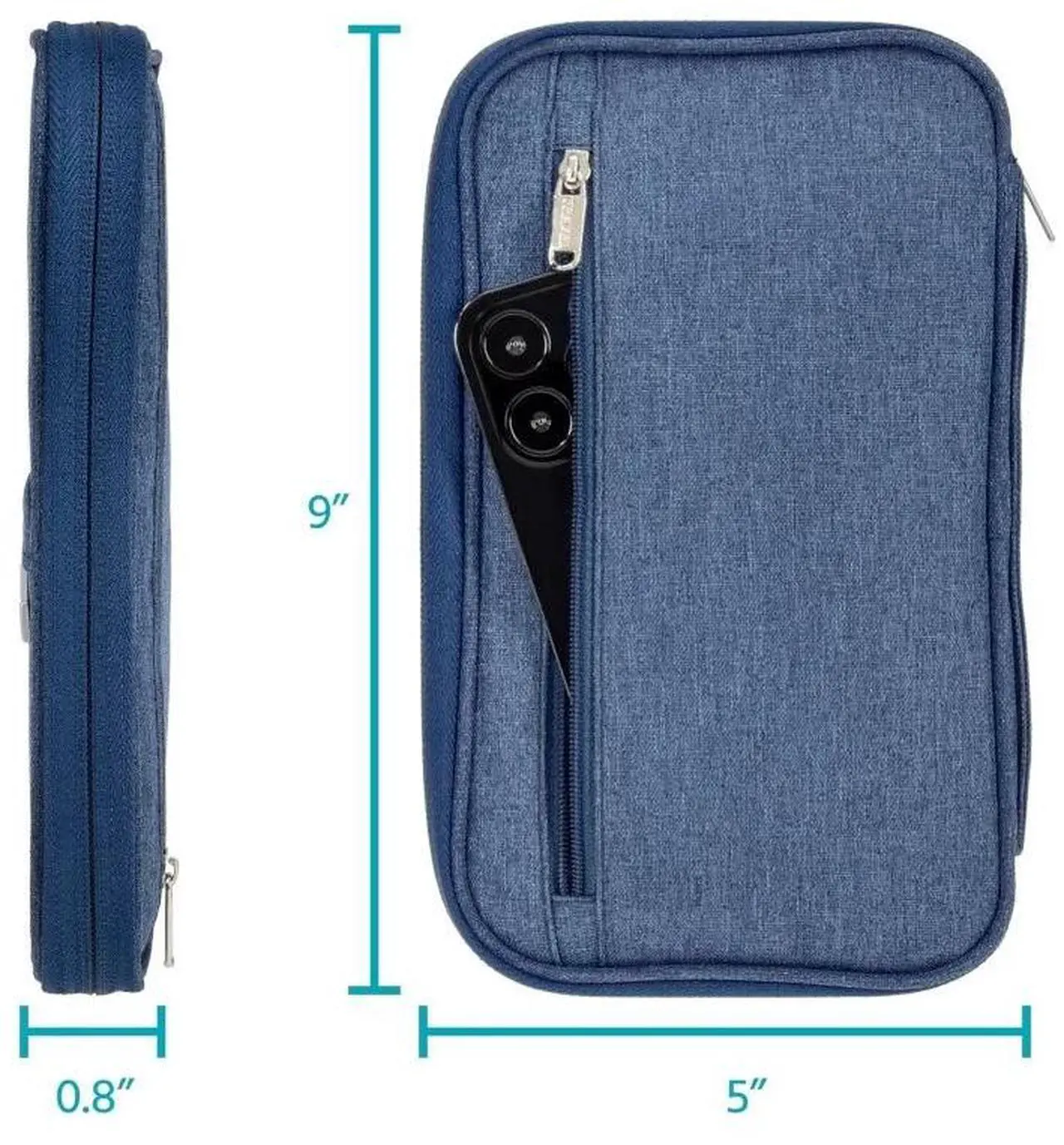 Alt view image 5 of 7 - Family Passport Holder for Travel, 4 Passport Holder, Document Storage Wallet Organizer, 4 Passport Case