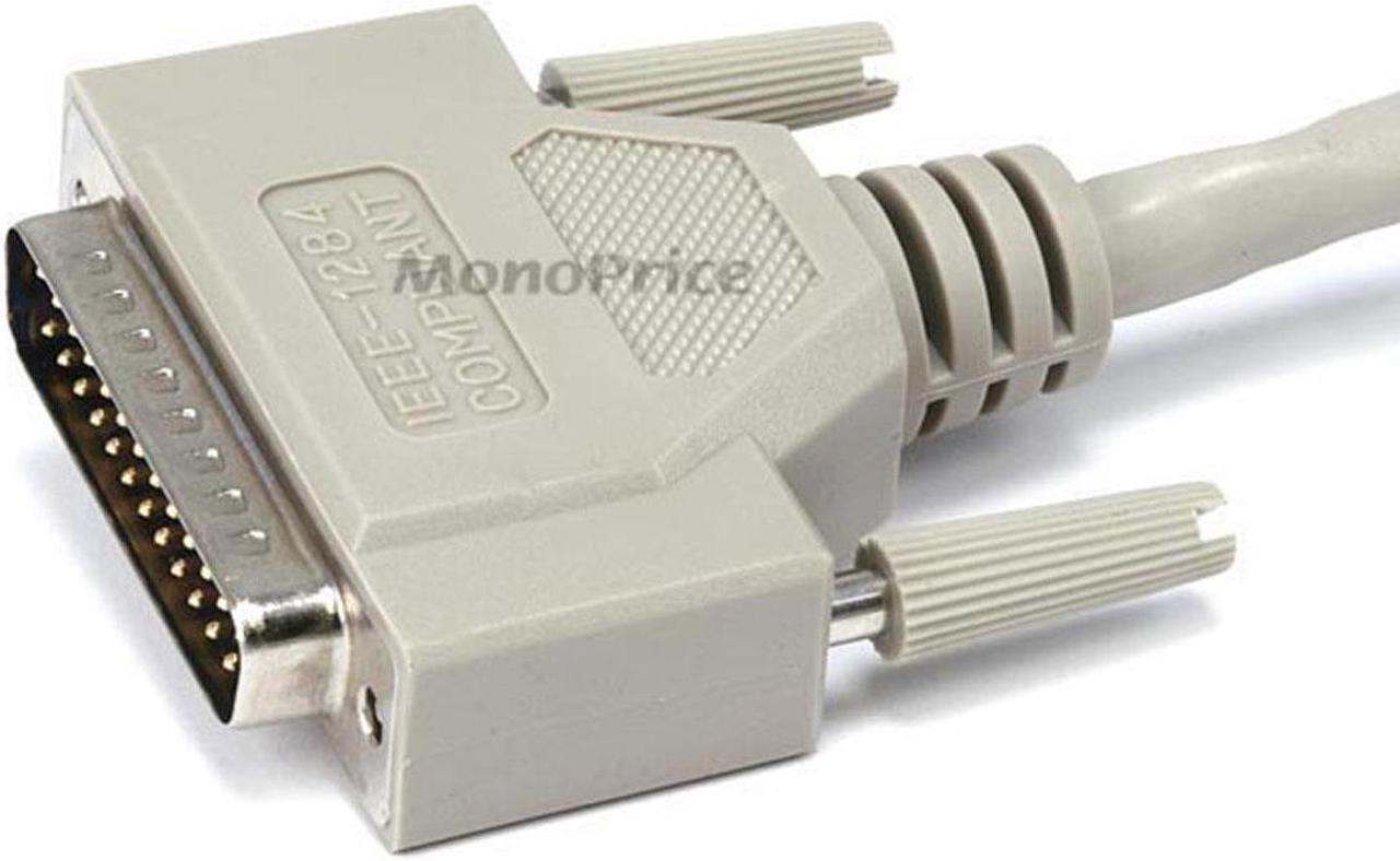 Alt view image 2 of 4 - Monoprice 10FT DB-25(IEEE-1284) Male to Mini/Micro Centronic 36(HPCN36) Male Cable [IE]