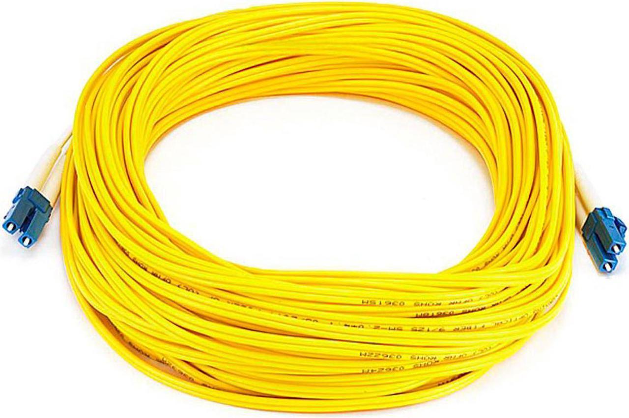 Monoprice Fiber Optic Cable - 25 Meter - Yellow, LC to LC, 9/125 Type, Single Mode, Duplex, Corning