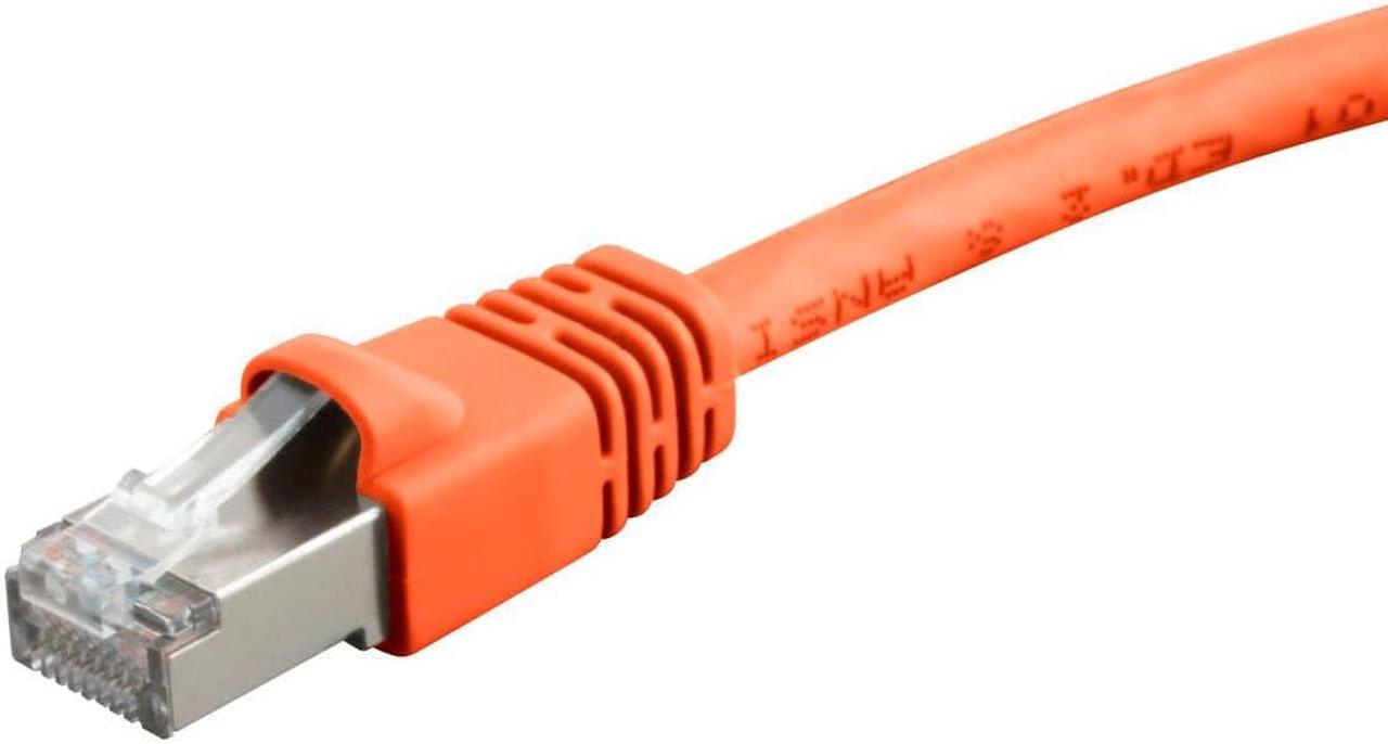 Monoprice Cat6A Ethernet Patch Cable - 7 Feet - Orange | Network Internet Cord - RJ45, 550Mhz, STP, Pure Bare Copper Wire, 10G, 26AWG