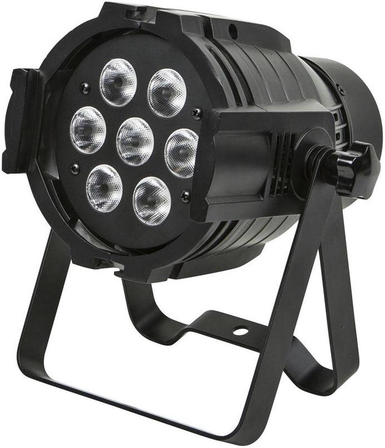 Monoprice PAR-575 Stage Light (RGBW) | Bright,  8 watt, x 7 LED, aluminum shell, built-in programs for dimming and strobe effect - Stage Right Series