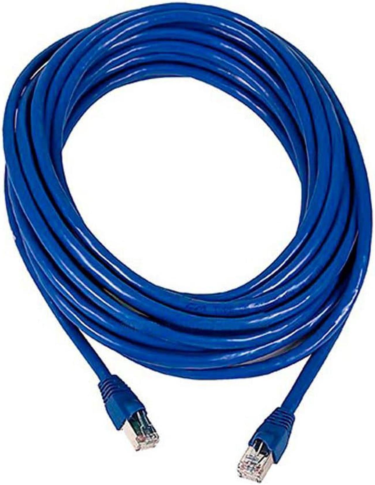 Monoprice Cat6A Ethernet Patch Cable - 30 Feet - Blue | Network Internet Cord - RJ45, Stranded, 550Mhz, STP, Pure Bare Copper Wire, 10G, 26AWG