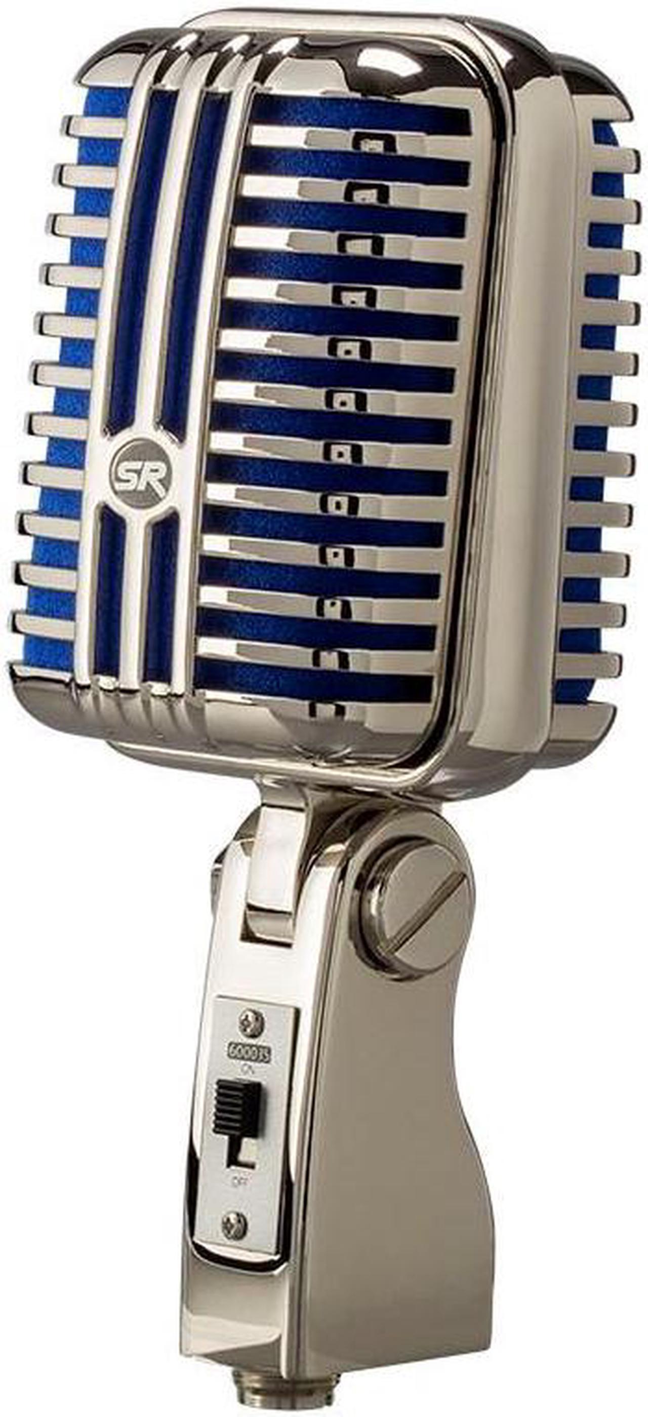 Monoprice Memphis Blue Classic Retro-Style Dynamic Microphone, Supercardioid Polar Pattern, For Podcasting, Streaming, and Live Performing - Stage Right Series