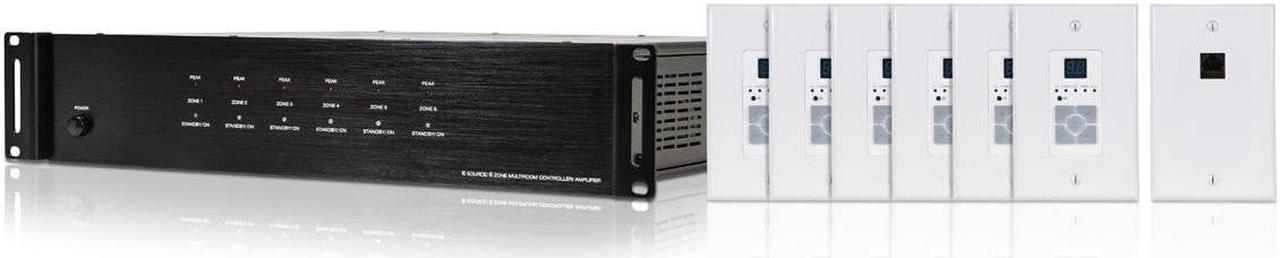 Monoprice 6 Zone Home Audio Multizone Controller and Amplifier Kit