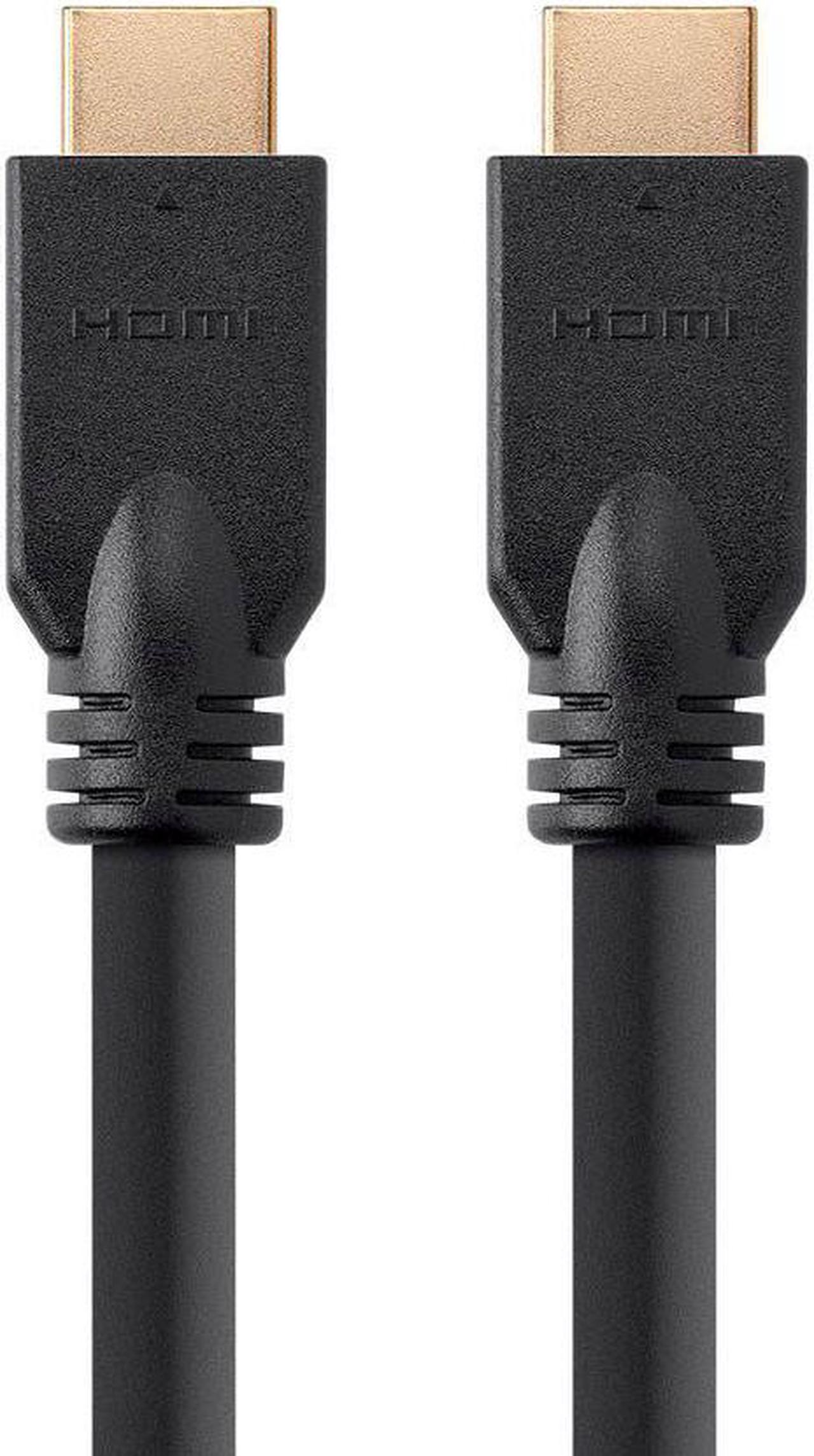 Monoprice Commercial Series High Speed HDMI Cable, 4K @ 24Hz, 10.2Gbps, 24AWG, CL2, 25ft, Black