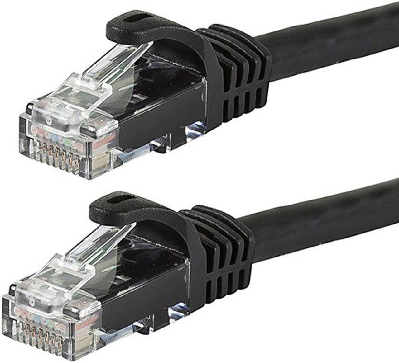 Monoprice Cat6 Ethernet Patch Cable - 3 Feet - Black | Network Internet Cord - RJ45, Stranded, 550Mhz, UTP, Pure Bare Copper Wire, 24AWG - Flexboot Series