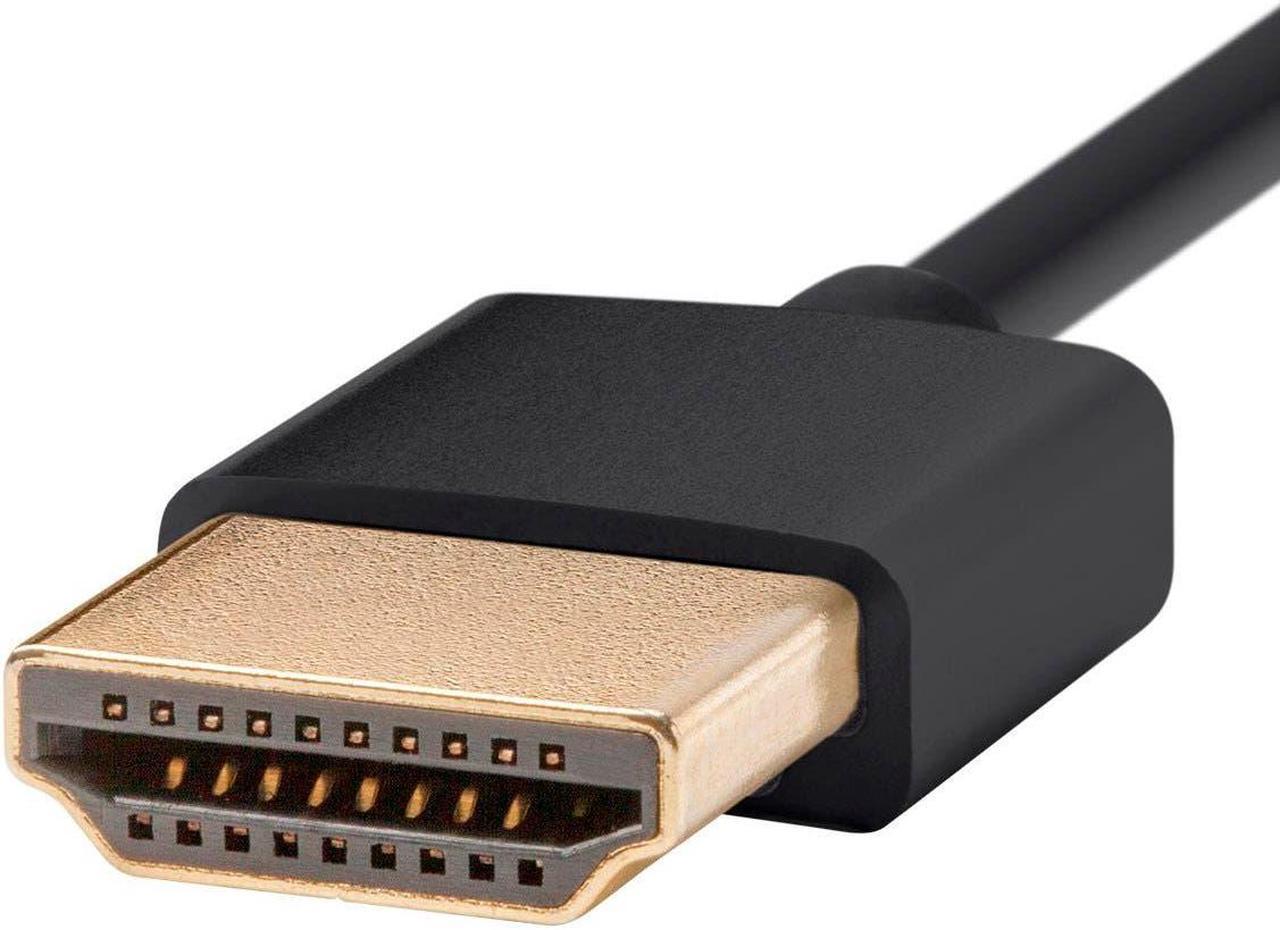 Alt view image 12 of 20 - Monoprice HDMI Cable - 6 Feet - Black | High Speed, 4K@60Hz, HDR, 18Gbps, 36AWG, YUV 4:4:4, Compatible with UHD TV and More - Ultra Slim Series