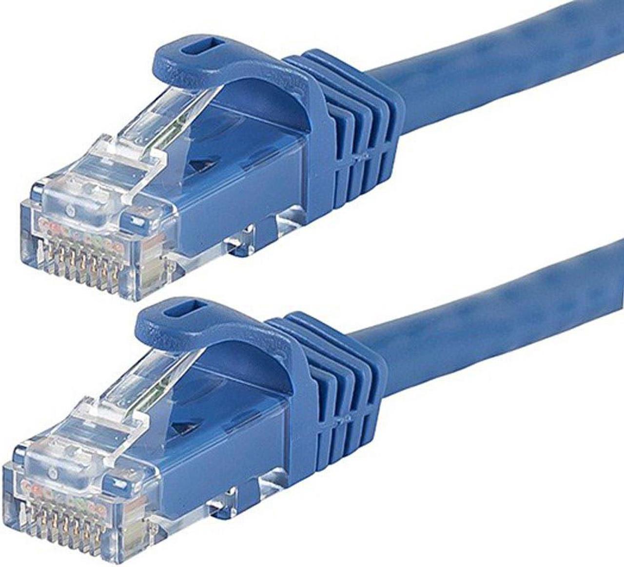 Monoprice Cat6 Ethernet Patch Cable - 14 Feet - Blue | Network Internet Cord - RJ45, Stranded, 550Mhz, UTP, Pure Bare Copper Wire, 24AWG - Flexboot Series