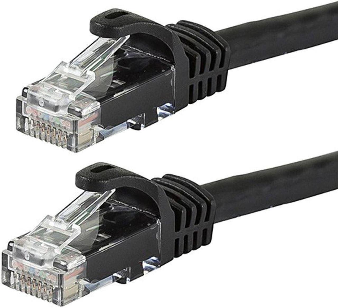 Monoprice Cat6 Ethernet Patch Cable - 30 Feet - Black | Network Internet Cord - RJ45, Stranded, 550Mhz, UTP, Pure Bare Copper Wire, 24AWG - Flexboot Series