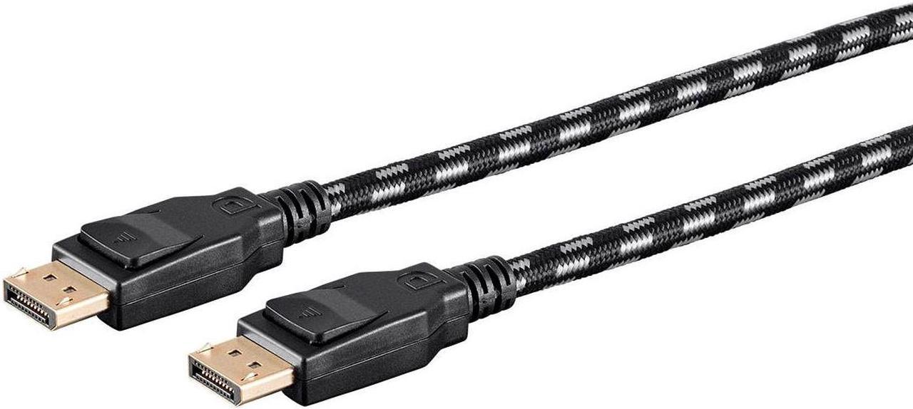 Monoprice Braided DisplayPort 1.4 Cable - 3 Feet - Gray, 8K Capable For Graphic Design, TV Walls and PC Gaming