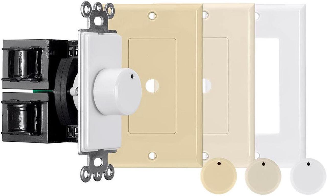 Monoprice 50W Rotary Impedance Matching Speaker Volume Control With Color Kit, Connect Multiple Speaker Pairs to a Single Power Amplifier or Receiver