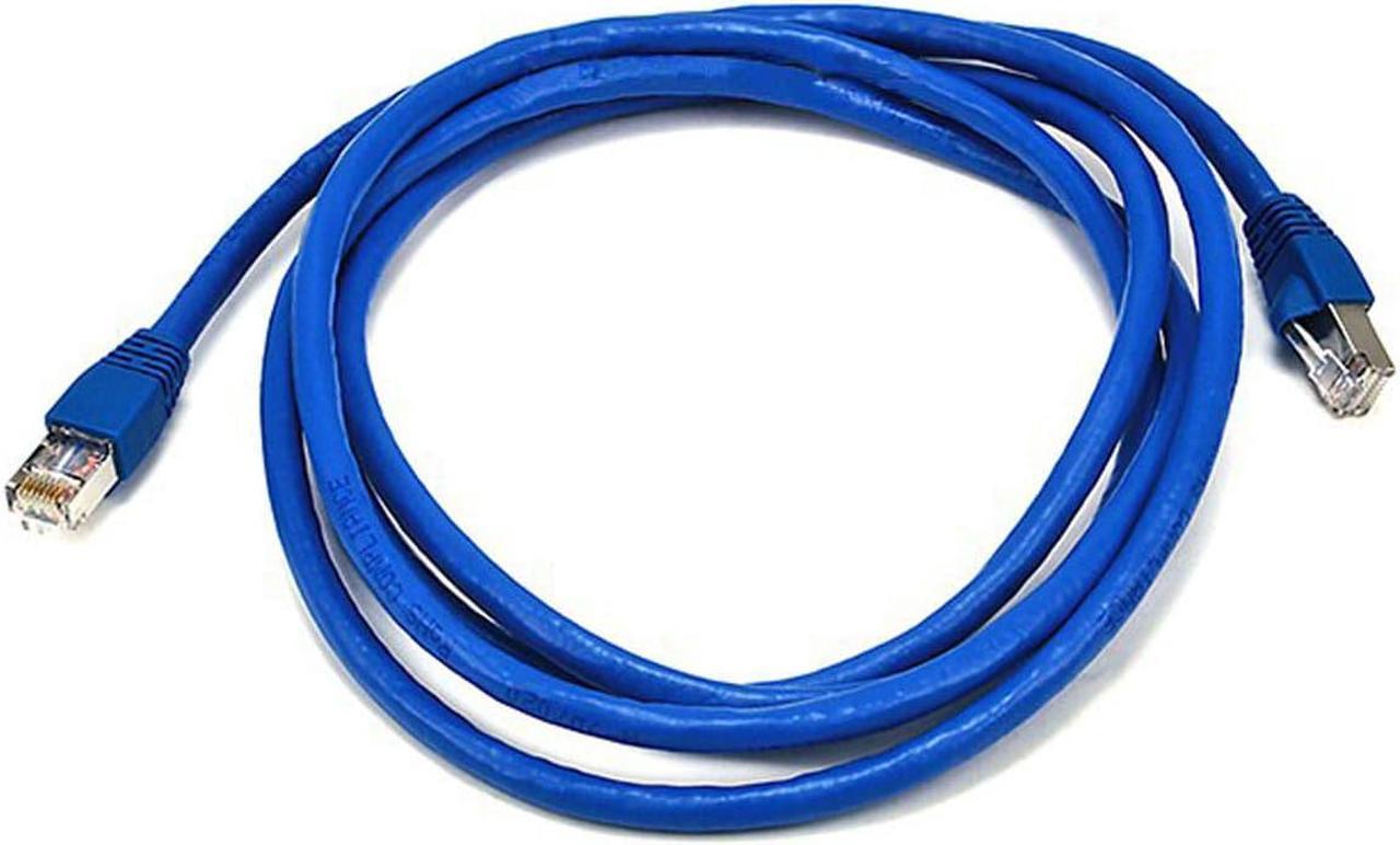 Monoprice Cat6A Ethernet Patch Cable - 3 Feet - Blue | Snagless RJ45, Stranded, 550Mhz, STP, Pure Bare Copper Wire, 10G,26AWG