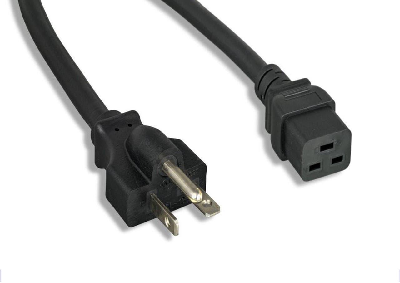 Monoprice Heavy Duty Extension Cord - 6 Feet - Black | NEMA 6-20P to IEC 60320 C19, For Computers, Servers, and Monitors to a PDU or UPS in a Data Center