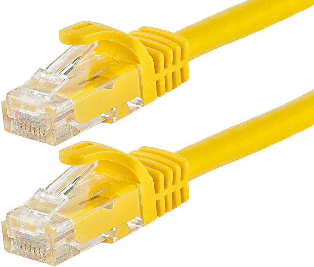 Monoprice Cat6 Ethernet Patch Cable - 2 Feet - Yellow | Network Internet Cord - Snagless RJ45, Stranded, 550Mhz, UTP, Pure Bare Copper Wire, 24AWG - Flexboot Series