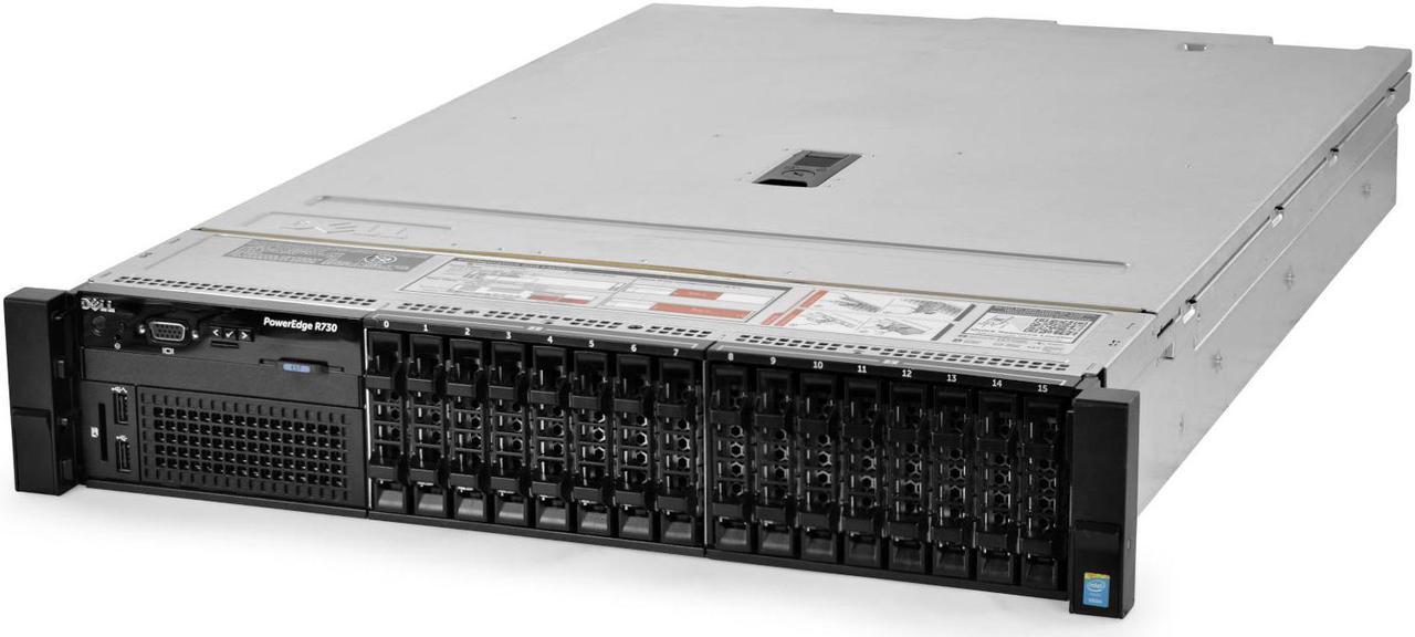 Alt view image 2 of 5 - Dell PowerEdge R730 Server 2x E5-2640v3 2.60Ghz 16-Core 96GB H330 Rails