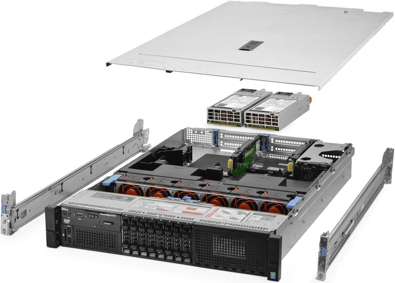 Main image of Dell PowerEdge R730 Server 2x E5-2640v3 2.60Ghz 16-Core 96GB HBA330 Rails