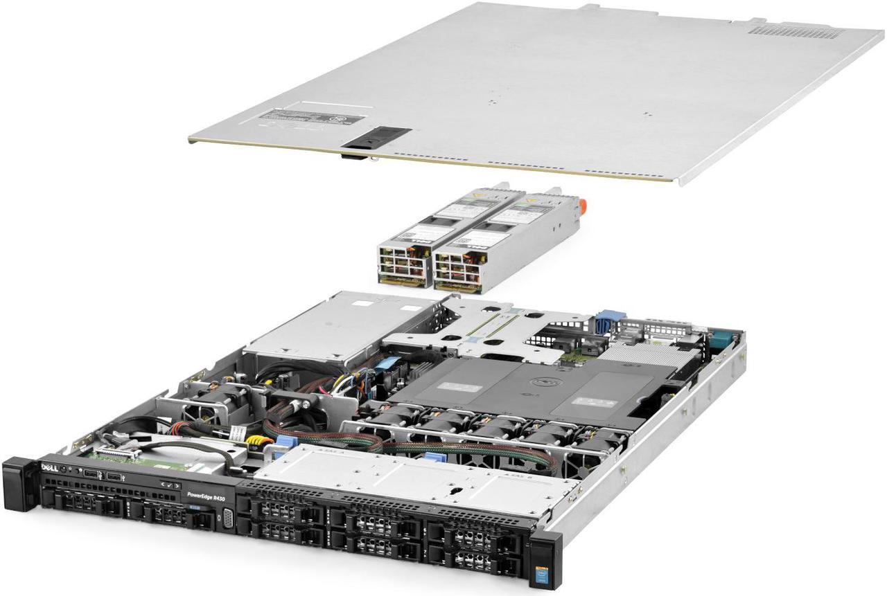 Main image of Dell PowerEdge R430 Server 2x E5-2630v3 2.40Ghz 16-Core 64GB 8x 512GB SSD H730