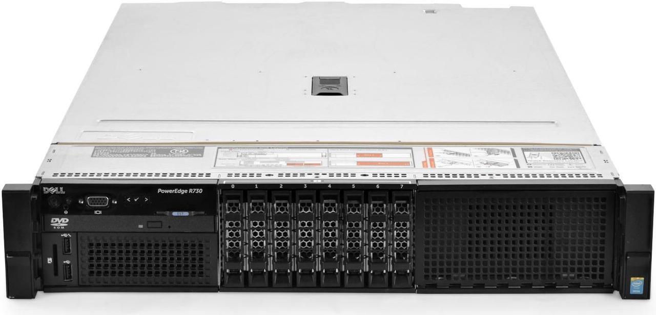 Alt view image 3 of 5 - Dell PowerEdge R730 Server 2x E5-2640v3 2.60Ghz 16-Core 96GB HBA330 Rails