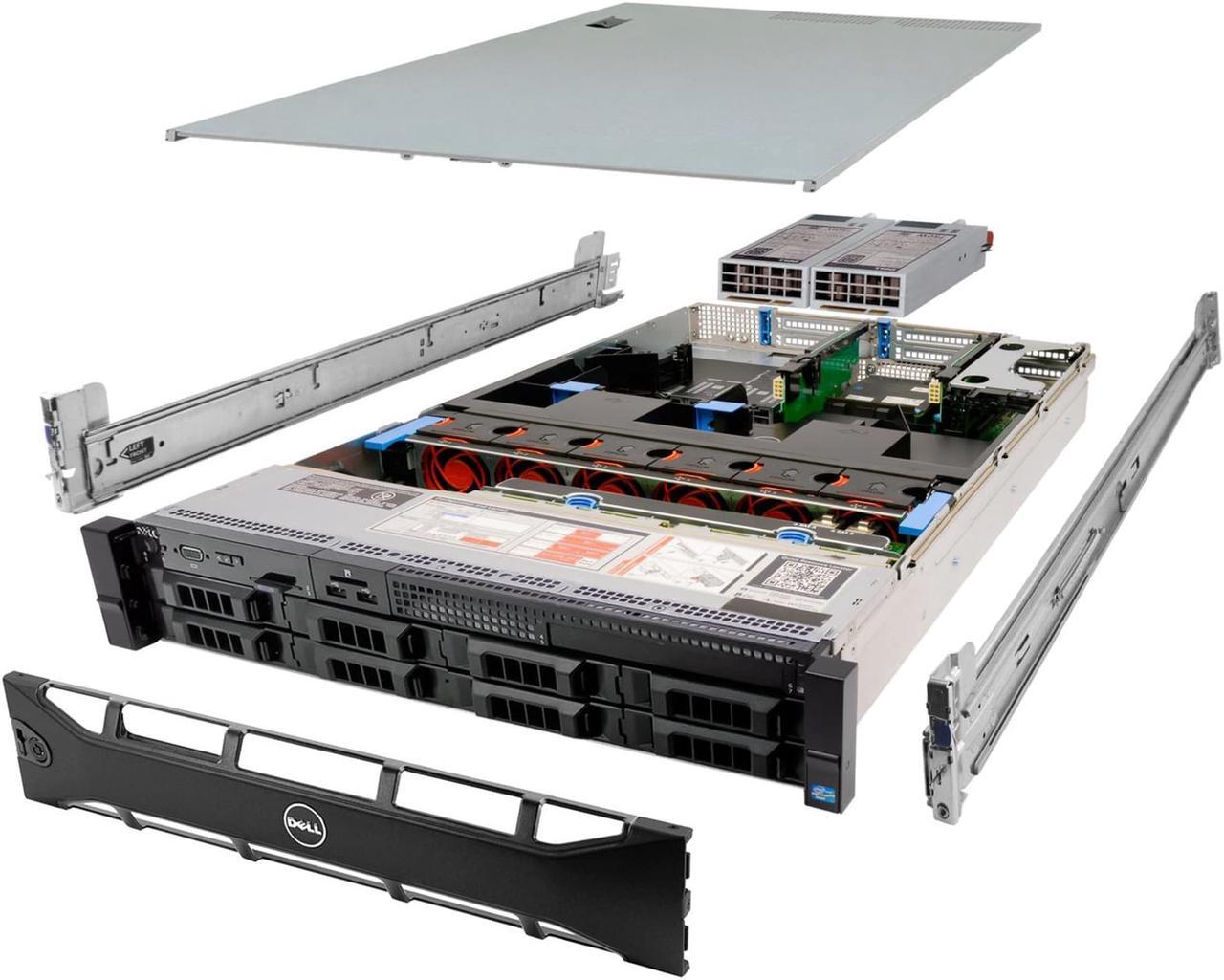 Alt view image 5 of 9 - DELL PowerEdge R730 Server 2.60Ghz 20-Core 96GB 8x 450GB 15K Rails