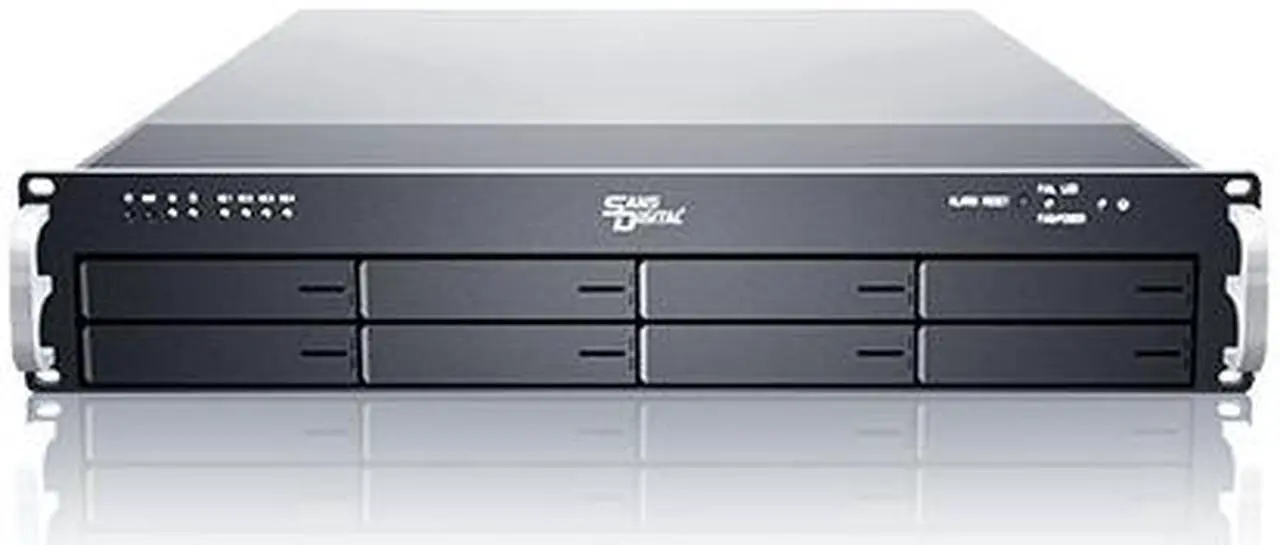 Main image of SANS DIGITAL EliteNAS EN208L+B 64bit - 2U 8 Bay NAS + iSCSI Unified Storage Network Storage