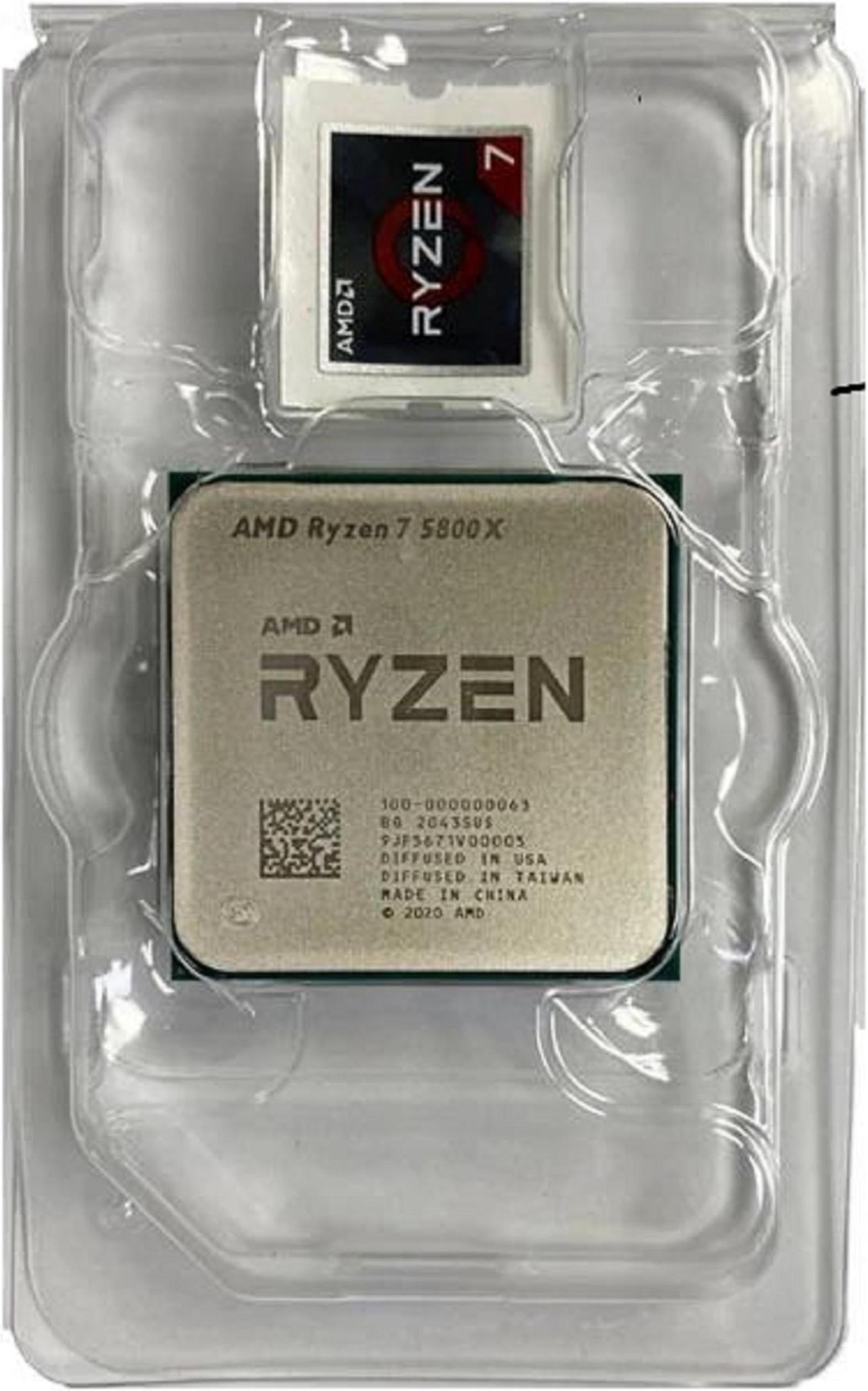 Main image of AMD Ryzen 7 5800X 8-Core 3.8 GHz Socket AM4 105W Desktop Processor - Tray Version
