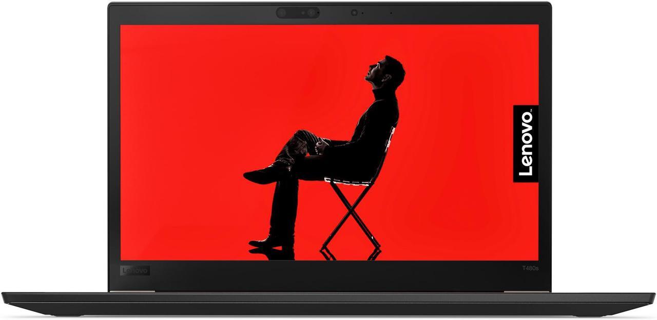 Main image of Lenovo ThinkPad T480s Windows 10 Pro Laptop - i7-8550U, 8GB RAM, 512GB PCIe NVMe SSD, 14" IPS WQHD (2560x1440) Matte Display, Fingerprint Reader,   Black
