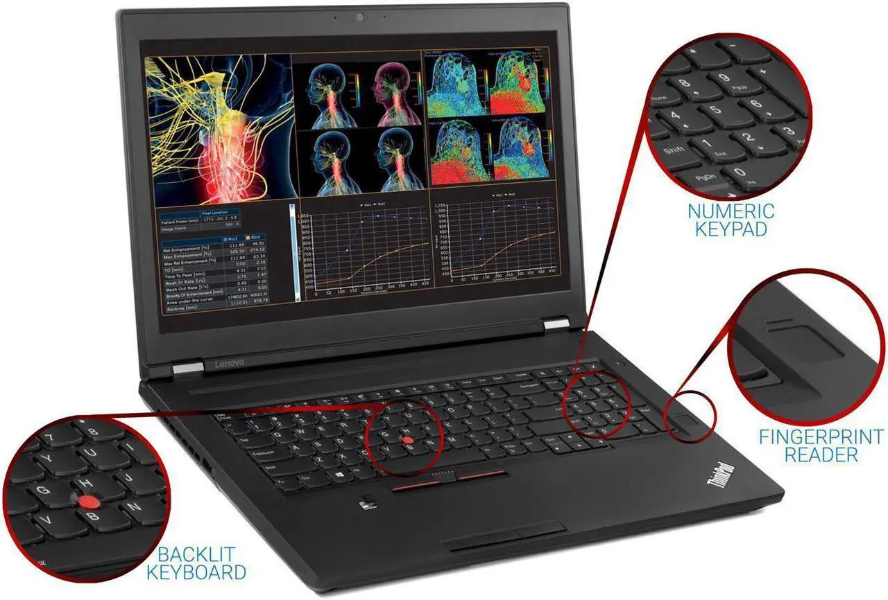 Alt view image 6 of 7 - Lenovo ThinkPad P71 Notebook, 17.3" 4K UHD Display, Intel Xeon E3-1535M Upto 4.2GHz, 16GB RAM, 512GB NVMe SSD, NVIDIA Quadro P4000, HDMI, Micro DP, Thunderbolt, Wi-Fi, BT, Windows 10 Pro (20HK003FUS)
