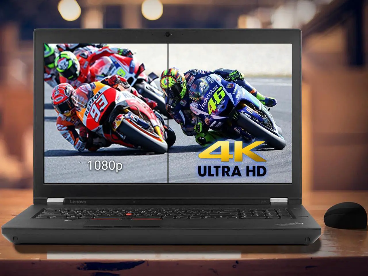Alt view image 2 of 7 - Lenovo ThinkPad P71 Notebook, 17.3" 4K UHD Display, Intel Xeon E3-1535M Upto 4.2GHz, 16GB RAM, 512GB NVMe SSD, NVIDIA Quadro P4000, HDMI, Micro DP, Thunderbolt, Wi-Fi, BT, Windows 10 Pro (20HK003FUS)