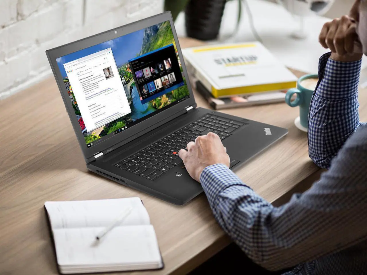 Alt view image 4 of 7 - Lenovo ThinkPad P71 Notebook, 17.3" 4K UHD Display, Intel Xeon E3-1535M Upto 4.2GHz, 16GB RAM, 512GB NVMe SSD, NVIDIA Quadro P4000, HDMI, Micro DP, Thunderbolt, Wi-Fi, BT, Windows 10 Pro (20HK003FUS)