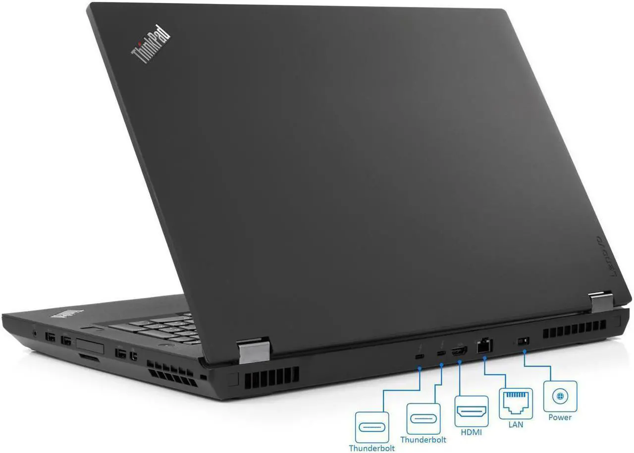 Alt view image 3 of 7 - Lenovo ThinkPad P71 Notebook, 17.3" 4K UHD Display, Intel Xeon E3-1535M Upto 4.2GHz, 16GB RAM, 512GB NVMe SSD, NVIDIA Quadro P4000, HDMI, Micro DP, Thunderbolt, Wi-Fi, BT, Windows 10 Pro (20HK003FUS)