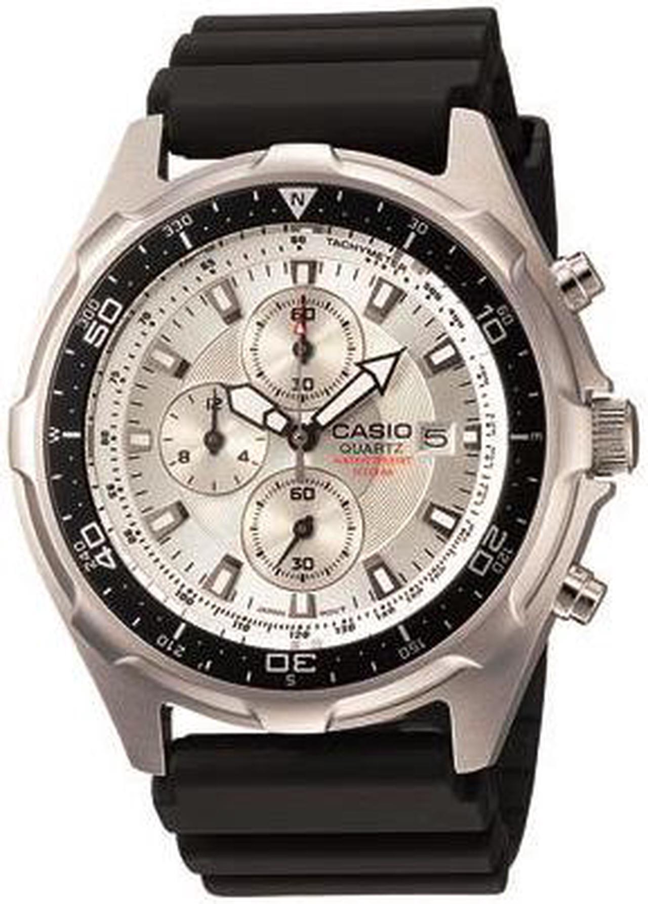 Alt view image 2 of 20 - Casio AMW330-7AV Men's Analog/Digital Dive Chronograph Resin Strap Sports Watch