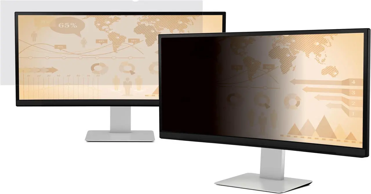 Alt view image 14 of 20 - 3M Frameless Notebook/Monitor Privacy Filters for 34 Widescreen Monitor 21:9