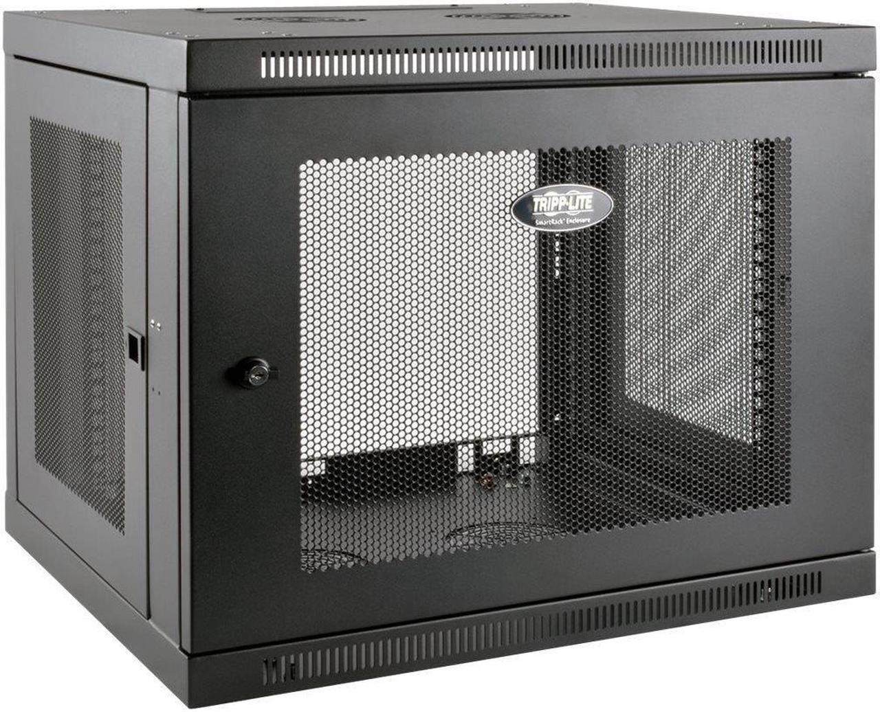 Tripp Lite 9U Wall Mount Rack Enclosure Server Cabinet Low Profile Deep