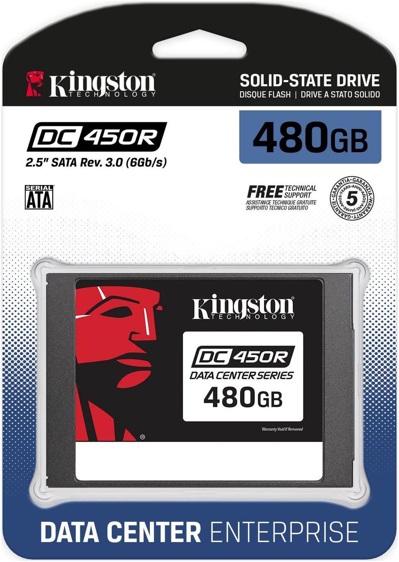 Main image of Kingston - SEDC450R/480G - Kingston DC450R 480 GB Solid State Drive - 2.5 Internal - SATA (SATA/600) - Read Intensive -