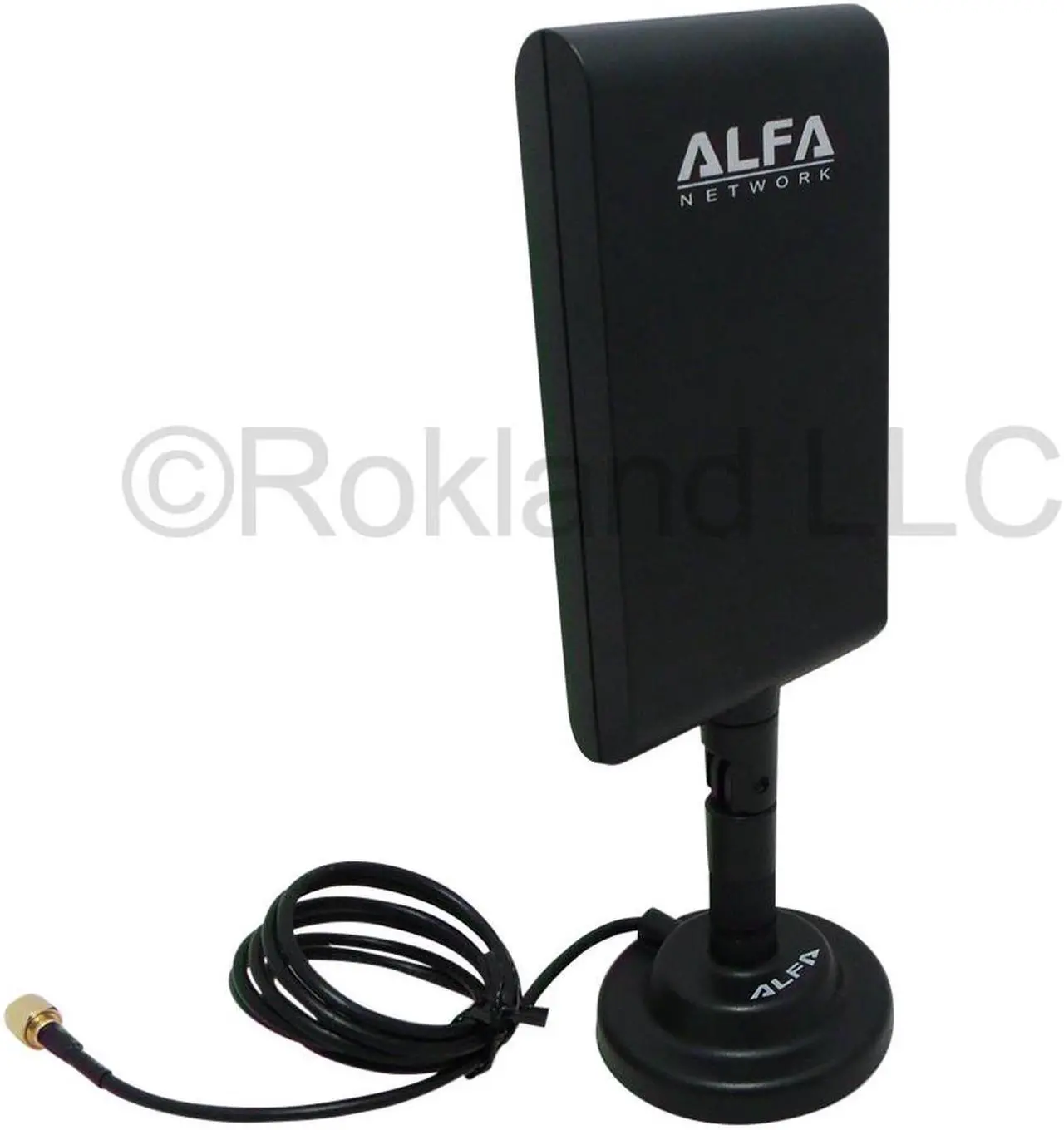 Alt view image 2 of 7 - Alfa APA-M25 2.4/5 GHz dual band 10 dBi antenna +ARS-AS01 magnetic docking base