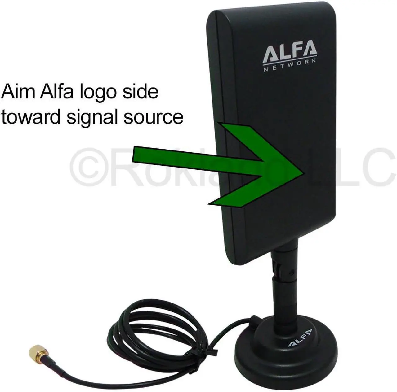 Alt view image 6 of 7 - Alfa APA-M25 2.4/5 GHz dual band 10 dBi antenna +ARS-AS01 magnetic docking base