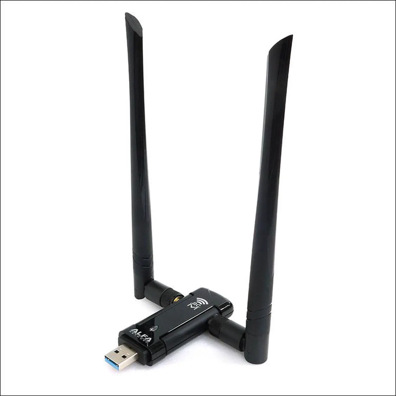 Alt view image 2 of 12 - alfa awus036acm longrange dualband ac1200 wireless usb 3.0 wifi adapter w/2x 5dbi external antennas: 2.4ghz 300mbps/5ghz 867mbps802.11ac & a, b, g, n