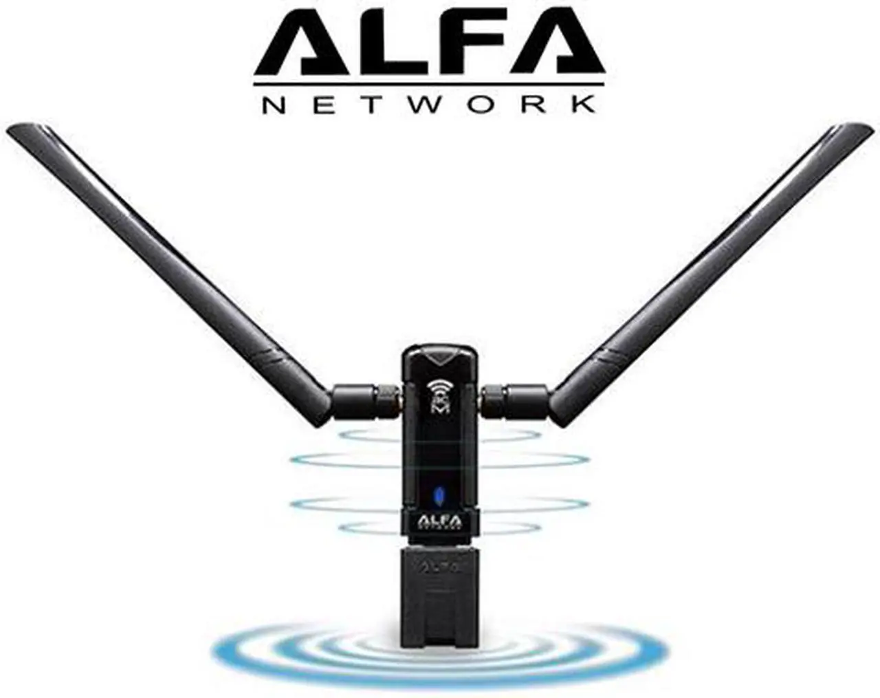 Alt view image 3 of 12 - alfa awus036acm longrange dualband ac1200 wireless usb 3.0 wifi adapter w/2x 5dbi external antennas: 2.4ghz 300mbps/5ghz 867mbps802.11ac & a, b, g, n